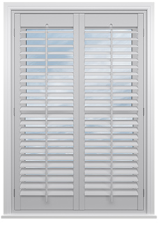 Bromley, Nimbus Grey - Full Height Plantation Shutter